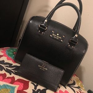 Black Kate Spade purse and wallet